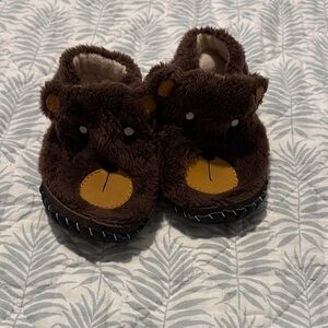 pediped Brown Bear Slippers for Kids